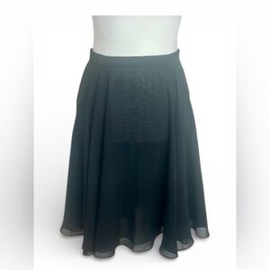 Adrianna Papell Evening Essentials Skirt sz 8 Black Midi Flowy Fairy Whimsigoth